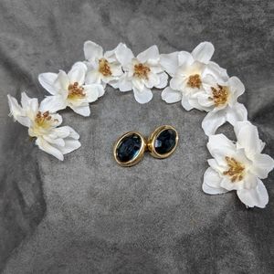 Blue cubic zirconia earrings